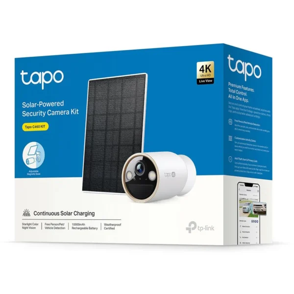 TP-Link Tapo C460 4K Solar-Powered Security Camera Kit - Image 5