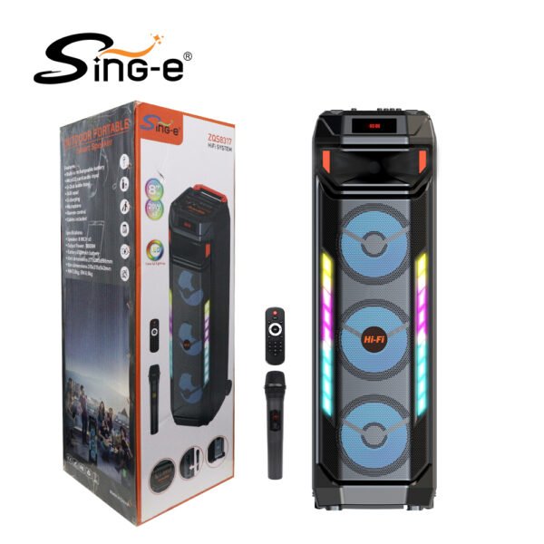 Karaoke Outdoor/Indoor Speaker With 1/2 wirless Microphones
