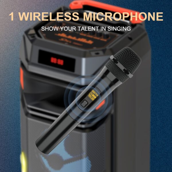 Karaoke Outdoor/Indoor Speaker With 1/2 wirless Microphones - Image 4