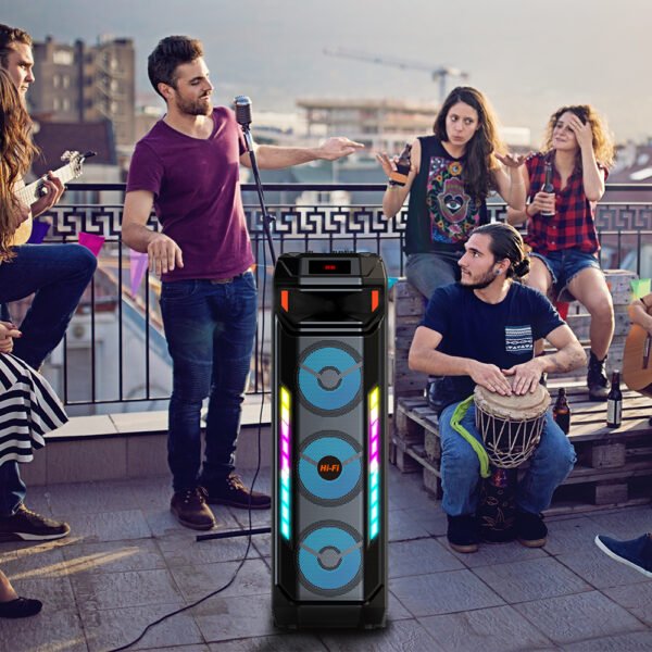 Karaoke Outdoor/Indoor Speaker With 1/2 wirless Microphones - Image 2